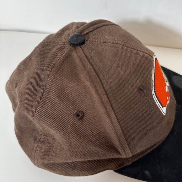Vtg NFL Cleveland Browns Script SnapBack Cap Made In The Hong Kong 100% Cotton - Picture 6 of 11